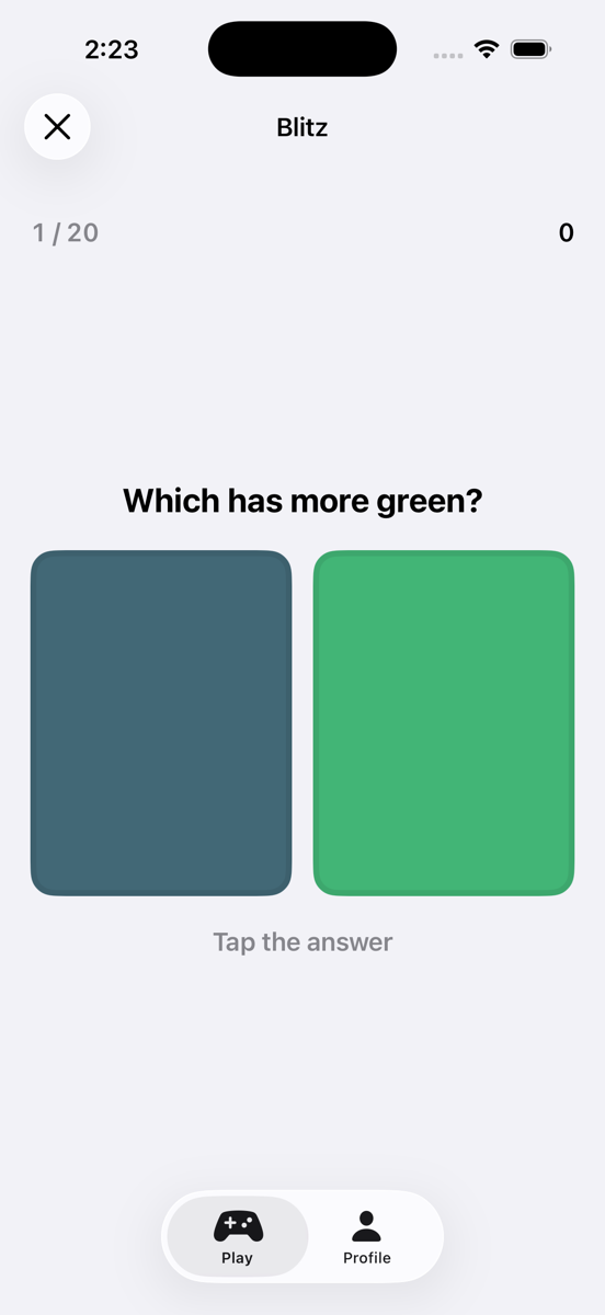 Blitz mode — which has more red?